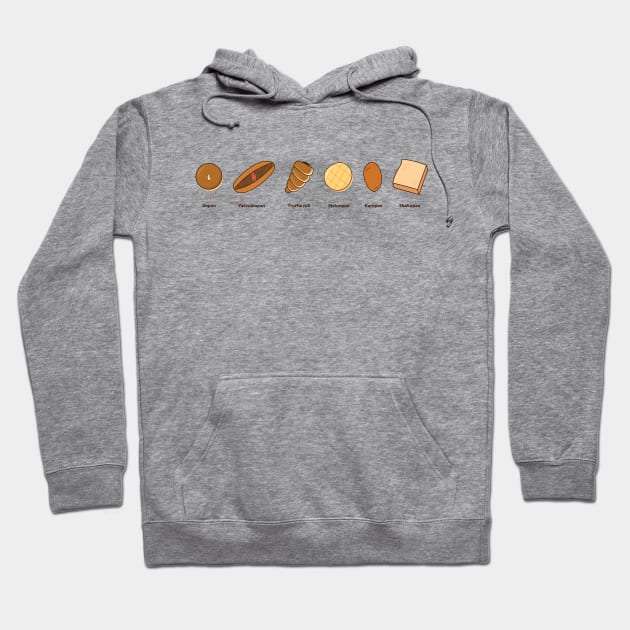 Cute Food Illustration - Japanese Bread Hoodie by MariOyama